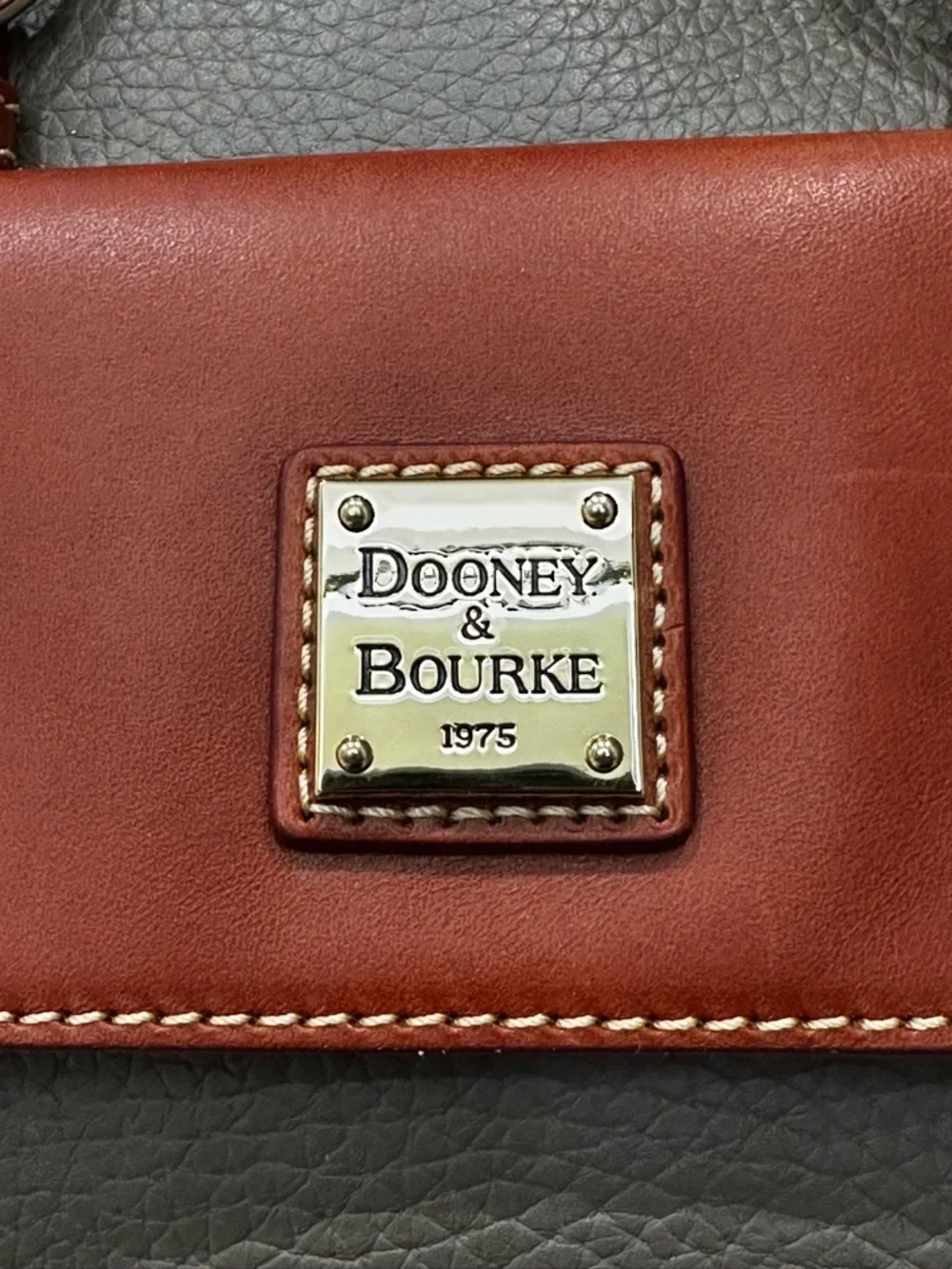 Dooney & Bourke Gray and Tan Satchel